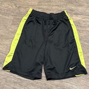 Nike Men’s Black & Neon Yellow Athletic Shorts